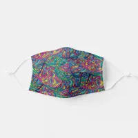 Dynamic Graffiti Waves Abstract Pattern Adult Cloth Face Mask