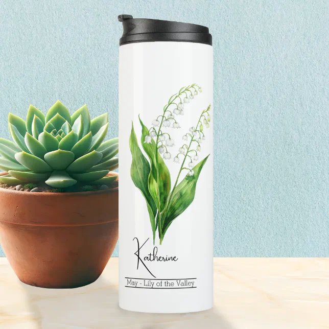 Birth Month Flower May Lily of the Valley Thermal Tumbler