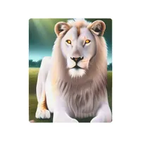 Majestic White Lion Golden Eyes Ethereal Art