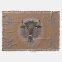 Rustic Western Plains Bison Throw Blanket