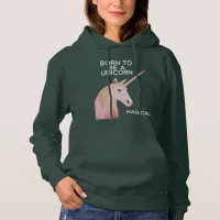 Born to Be a Unicorn Statue Head and Magical Hoodie
