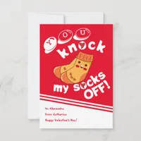 Classroom Valentine's Card You Knock My Socks Off