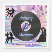 Customizable Disco Wedding Paper Dinner Napkins