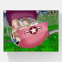 Kids at Carnival Whimsical Art Paperweight