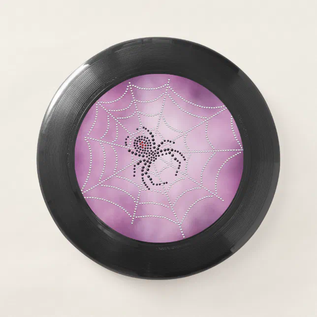 Dot Art Black Widow Spider in Web Wham-O Frisbee