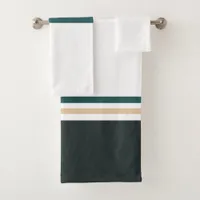 Modern Minimalist New Season Stripes  Bath Towel Set