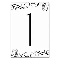 Wedding Table Numbers | Elegant Industrial (Black)