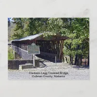 Clarkson Covered Bridge Alabama  Postcard