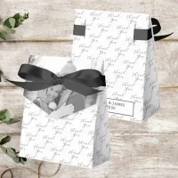 Black And White Couple Photo | Thank You Wedding Favor Boxes