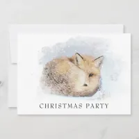 *~* Christmas Corporate Personal Fox Ap18 Snowy Invitation