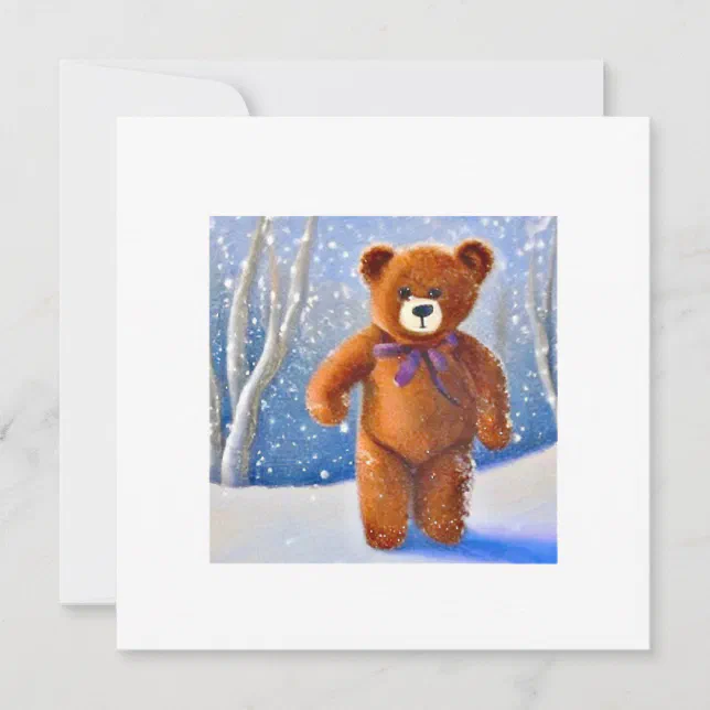 Bear in the snow card