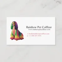 Colorful Afghan Hound Business Card