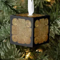 Celtic Knotwork Cross Cube Ornament