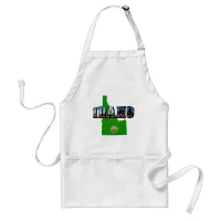 Idaho Map, Seal and Picture Text Adult Apron