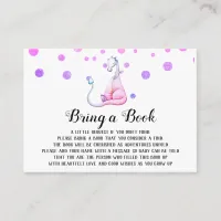 *~* Cute Purple Dragon Baby Shower Bring a Book Enclosure Card