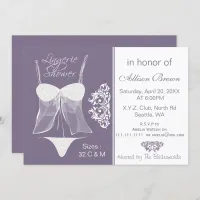 Lingerie Shower Bachelorette Party Invitations