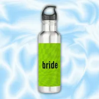 Neon Slime Green Summer Bachelorette Bridesmaid Stainless Steel Water Bottle