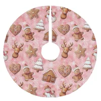 Gingerbread Cookies Christmas Brushed Polyester Tree Skirt