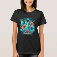 Myasthenia Gravis Teal Awareness Ribbon T-Shirt