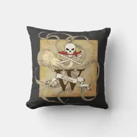 Jolly Roger Monogram Initial Throw Pillow