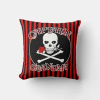 Captain Grandma Throw Pillow