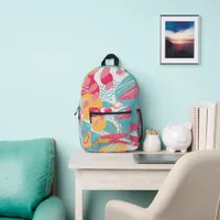 Colorful Abstract Printed Backpack