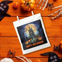 Halloween Haunted House with Pumpkins Party Favor Bag