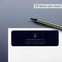 Return Address Labels with Justice Scale Logo