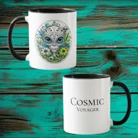 Cosmic Voyager | Alien Extraterrestrial Floral Mug