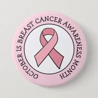 October is Breast Cancer Awareness Month Button