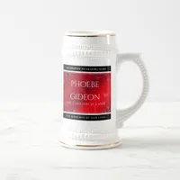 Elegant 42nd Jasper Wedding Anniversary Beer Stein