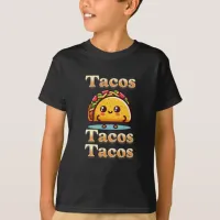 Kawaii Cartoon Tacos  T-Shirt