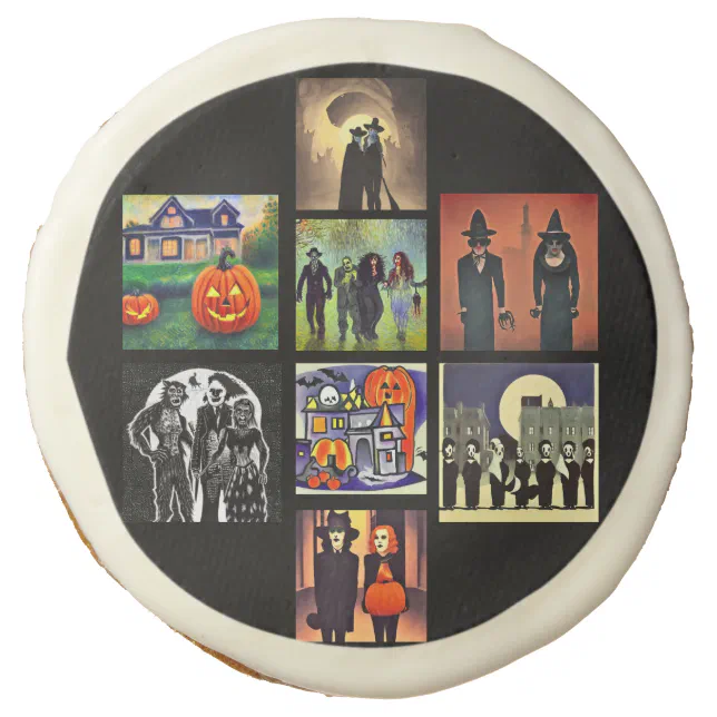 Halloween patchwork sugar cookie