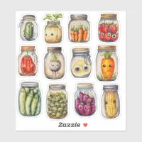 Home Made Preserved Vegetables Scrapbooking Cute Sticker