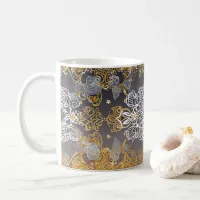 Gold and Sliver Lacy  Coffee Mug