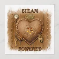 Steam Powered Heart Card