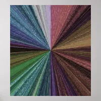 Circular Gradient Earthy Rainbow Poster