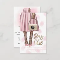 Pink and Gold Girly Business Card