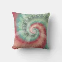 Christmas Colors Tie Dye Throw Pillow