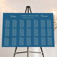 Modern Beach Wedding Seating Chart Foam Board