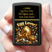 Joy of Egg Farming and Golden Treasures Zippo Lighter