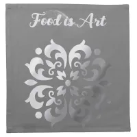 Tranquil Silver & Gray Monogram | Cloth Napkin