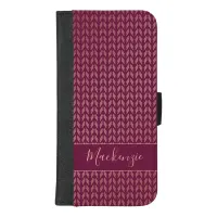 Chic Blush Pink Rose Gold Foil Tribal Pattern iPhone 8/7 Plus Wallet Case