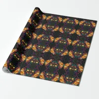 Twilight Symphony: Butterfly in a Cosmic Garden Wrapping Paper