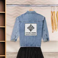 QR Code Business Marketing Publicity Barcode Scan Denim Jacket