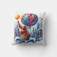 Jungle Harmony: Orangutan-Inspired  Throw Pillow