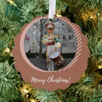 Merry Christmas NYC Rockefeller Plaza Drummer Boy Ornament Card