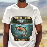 Majestic Fish Swimming Past a Serene Fishing Boat T-Shirt