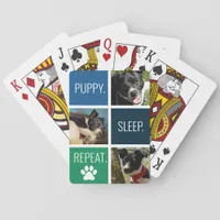 Colorful Pet Photo Animal Lover's Modern Geometric Poker Cards