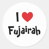 I Love Fujairah Classic Round Sticker